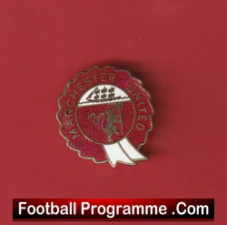 Manchester United Rosette Crest Badge Man Utd Vintage Enamel Badge football memorabilia