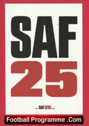 Manchester United Sir Alex Ferguson 25 Years Match Tribute Card 2011