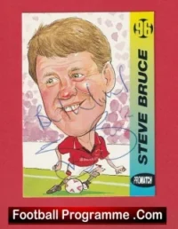 Manchester United Steve Bruce Man Utd Signed Football Card Autograph