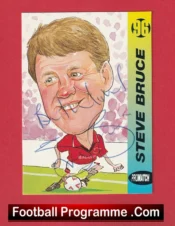 Manchester United Steve Bruce Man Utd Signed Football Card Autograph