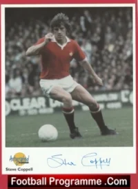 Manchester United Steve Coppell Autograph Signed Picture Man Utd