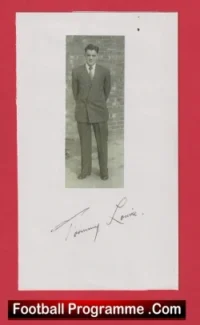 Manchester United Tommy Lowrie Autograph Signed Picture 1940s