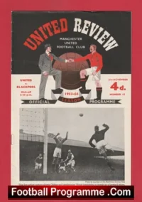 Manchester United v Blackpool 1953 – United Review Tommy Taylor Hat-trick