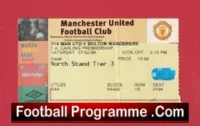 Manchester United v Bolton Wanderers 1998 – Football Ticket