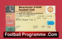 Manchester United v Bolton Wanderers 1998 – Football Ticket