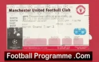 Manchester United v Borussia Dortmund 1997 – Semi Final Match Ticket
