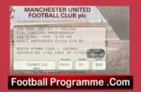 Manchester United v Chelsea 1995 – Match Ticket