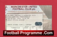 Manchester United v Coventry City 1996 – Football Ticket