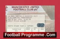 Manchester United v Coventry City 1996 – Football Ticket