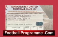 Manchester United v Coventry City 1996 – Football Ticket
