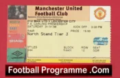 Manchester United v Leicester City 1998 – Football Ticket