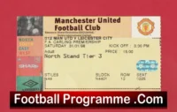 Manchester United v Leicester City 1998 – Football Ticket