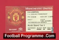 Manchester United v Liverpool 1998 – Football Ticket