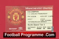 Manchester United v Liverpool 1998 – Football Ticket