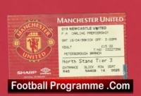 Manchester United v Newcastle United 1998 – Football Ticket Solskjaer