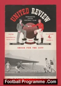 Manchester United v Portsmouth 1953 – United Review Eddie Lewis