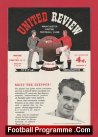 Manchester United v Preston North End 1953 – United Review Stan Pearson