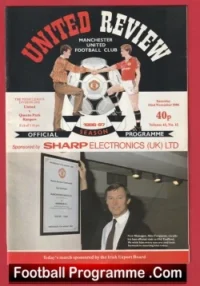 Manchester United v QPR 1986 Alex Ferguson First Match Old Trafford