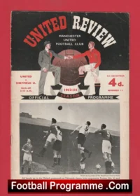 Manchester United v Sheffield United 1953 – United Review Jackie Blanchflower