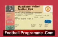 Manchester United v Sheffield Wednesday 1997 – Football Ticket