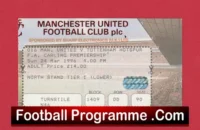 Manchester United v Tottenham 1996 – Football Ticket