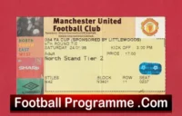 Manchester United v Walsall 1998 – FA Cup Football Ticket