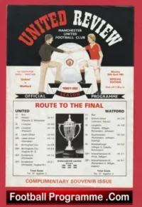 Manchester United v Watford 1982 – Youth Cup Final 1st Leg
