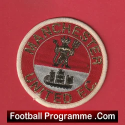 Manchester United Vintage Cloth Badge Man Utd Devil + Ship Patch football memorabilia