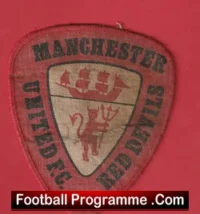Manchester United Vintage Cloth Badge Man Utd Red Devils Shield Patch