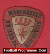Manchester United Vintage Cloth Badge Man Utd Red Devils Shield Patch