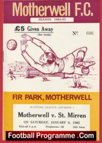 Motherwell v St Mirren 1965 Alex Ferguson Manager