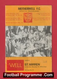 Motherwell v St Mirren 1970