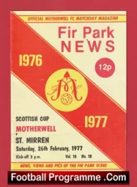 Motherwell v St Mirren 1977 Scottish Cup – Alex Ferguson