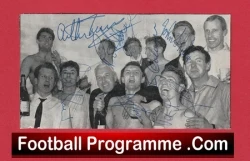 Oxford United Football Club Multi Autographed Signed Picture 1964 - football memorabilia