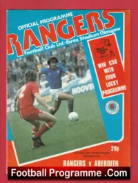 Rangers v Aberdeen 1979 League Cup Ferguson Manager