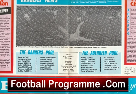 Rangers v Aberdeen 1979 League Cup football programme