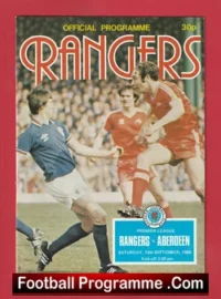Rangers v Aberdeen 1980 – Premier League Alex Ferguson Manager