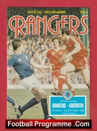 Rangers v Aberdeen 1980 – Premier League Alex Ferguson Manager