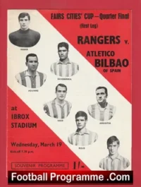 Glasgow Rangers v Athletic Bilbao 1969 Fairs Cup QF Ferguson Player