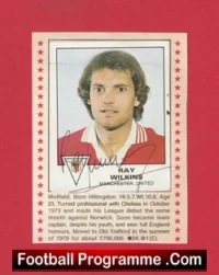 Ray Wilkins Signed Picture Sticker Manchester United 1979