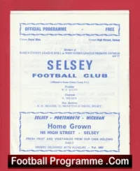 Selsey v Hastings Rangers 1970 – Sussex County League