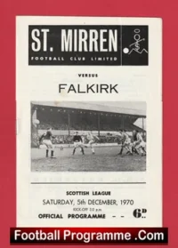 St Mirren v Falkirk 1970 Alex Ferguson Player Multi Signed