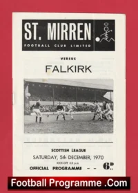 St Mirren v Falkirk 1970 Alex Ferguson Player Multi Signed