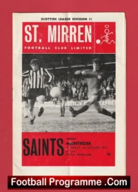 St Mirren v Montrose 1972