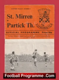 St Mirren v Partick Thistle 1976 Alex Ferguson Manager