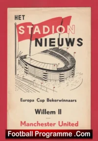 Willem II v Manchester United 1963 European Cup Winners Cup Dutch
