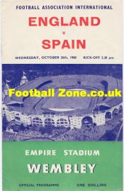 England v Spain 1960