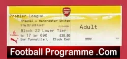 Arsenal v Manchester United 2017 – Football Match Ticket