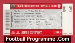 Blackburn Rovers v Manchester United 2017 – Football Ticket