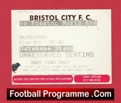 Bristol City v Manchester United 2000 – Match Ticket